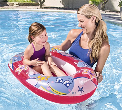 Bestway 34037 - Barca Hinchable Infantil Kiddie Raft 102x69 cm 3-6 Años