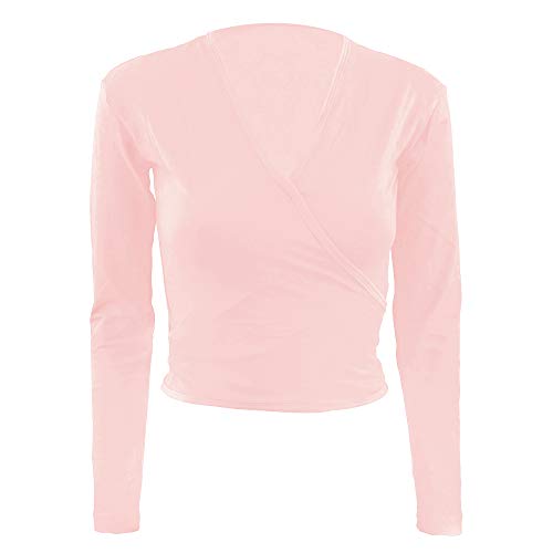 Bezioner Chaqueta para Ballet Danza Yoga Algodón Cardigan Manga Larga para Niña Mujer Rosa M