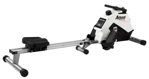 BH Fitness - Aquo R308, Remo plegable, con pantallla LCD, volante inercia 5.5 kg, Blanco