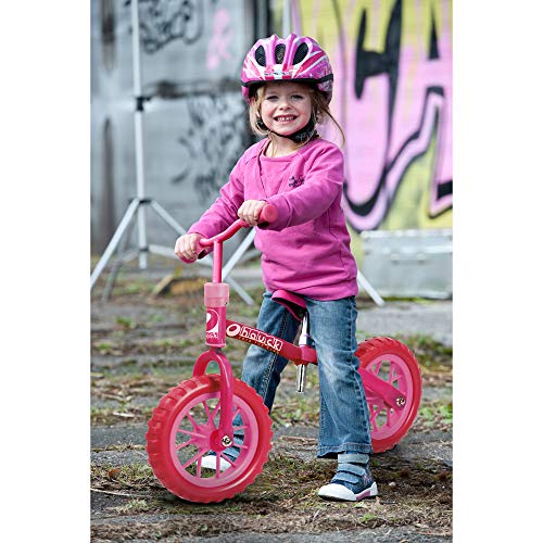 Bicicletas sin pedales para niños E-Z Rider de Hauck Toys - rueda de 10 pulgadas, para niños a partir de 2 años, manillar y sillín ajustables en altura, rosa.