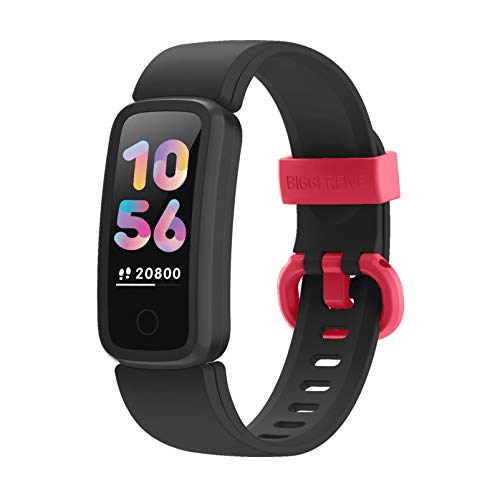 BIGGERFIVE Vigor Pulsera Actividad Inteligente Reloj Inteligente para Niños Niñas Mujer, Impermeable IP68 Deportivo Smartwatch con Podómetro Pulsómetros Monitor de Sueño Contador de Caloría