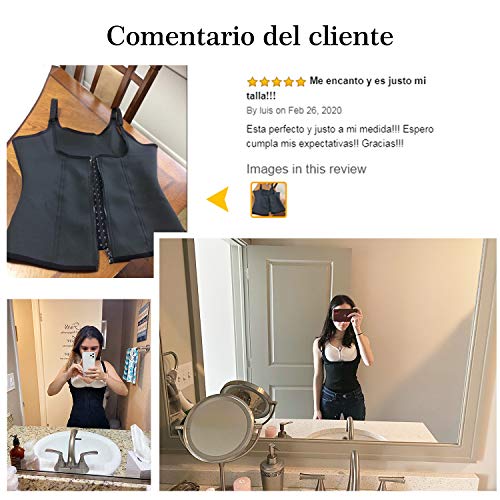 Bingrong Ropa Faja Reductora Mujer Adelgazante Lencería Moldeadora Shapewear Body Waist Trainer Corse de Abdomen Chaleco Moldeador Mujer (Negro, Small)