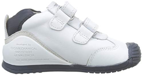 Biomecanics 151157, Zapatos de primeros pasos Unisex Bebés, Blanco (Blanco/Azul/Sauvage), 21 EU