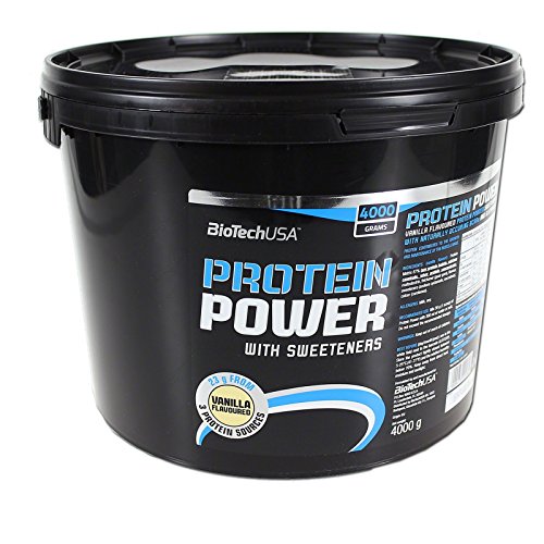 BioTech Protein power Mezcla de Proteínas, Sabor Vainilla - 4000 gr