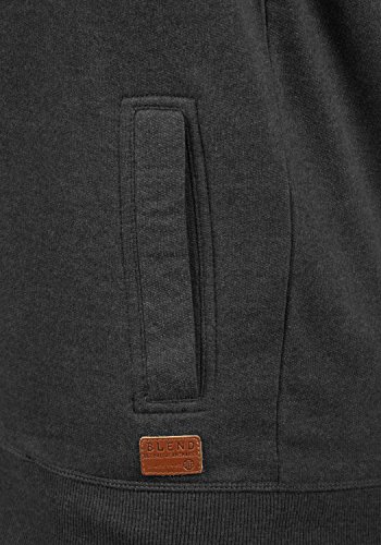 BLEND Alio Chaqueta Sudadera Jersey con Capucha con Cremallera con Forro Polar Suave Al Tacto, tamaño:M, Color:Charcoal (70818)