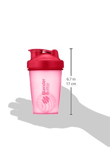 BlenderBottle Classic Botella de agua | Botella mezcladora de batidos de proteínas | con batidor Blenderball | libre de BPA | 590ml - Pink