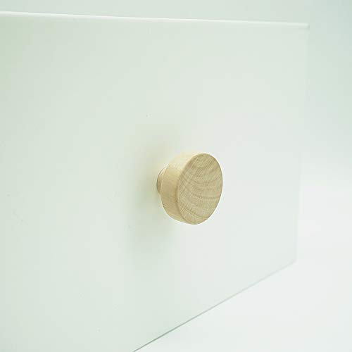 Bocotoer - 20 pomos de madera de 40 mm x 25 mm para cajón, zapatero o armario