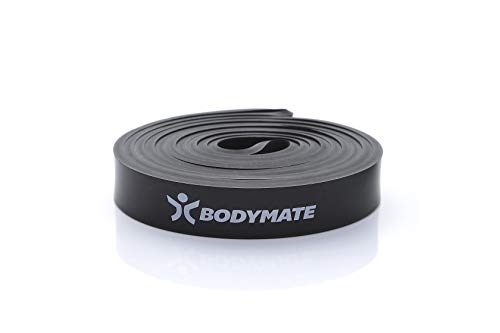 BODYMATE Banda de Fitness de 208 cm, Banda elástica de Resistencia de látex Natural para Entrenamiento de Fuerza, Resistencia, coordinación, flexibilidad y más, para Principiantes y Profesionales