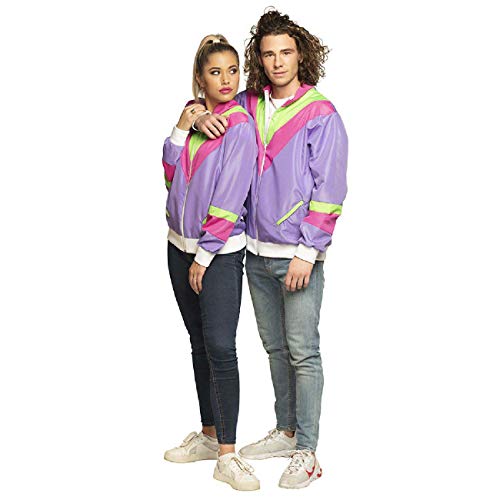 Boland 88515 – Chaqueta de chándal de los años 80 con Bolsillos, para Adultos, Traje de Camping, chándal, Despedida de Soltero, Estilo Retro, Atletas, Disfraz de Grupo, Fiesta temática, Carnaval.