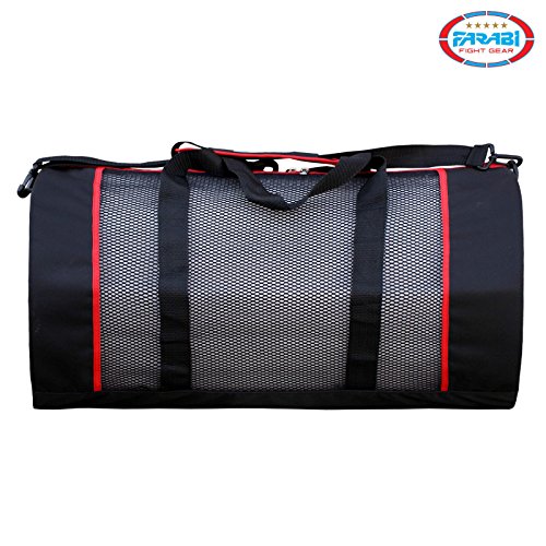 Bolsa Farabi, para Equipos de Entrenamiento y Gimnasio, Artes Marciales Mixtas, Boxeo, de formación, de Viaje (Negra)