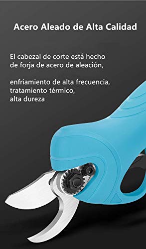 Bostar Cortador Eléctrico de Ramas Podadora inalámbrico Profesional Tijera 16.8V Fuerte Hoja de Acero Dentro de 25MM para árboles Jardín