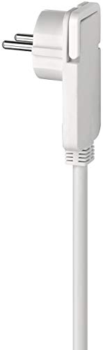 Brennenstuhl Cable alargador de 2 m con enchufe plano (alargador eléctrico, enchufe plano, para interiores) blanco