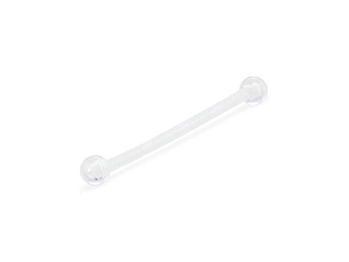 Briana Williams 5pcs Claro Flexible Bioplast Barbell Industrial Piercing Cuerpo joyería retenedor 38 mm