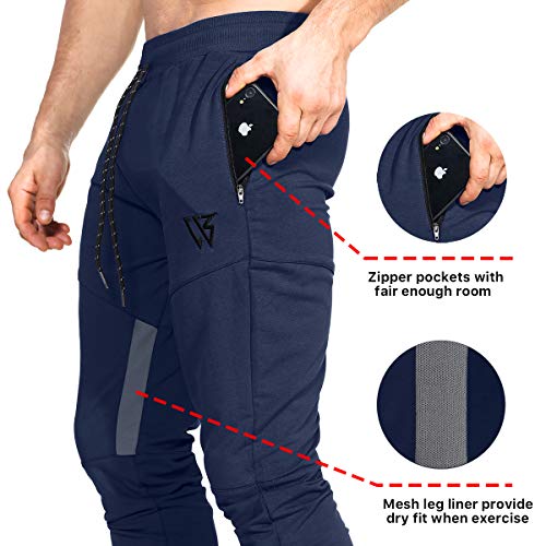 BROKIG Pantalones de Chándal de Gimnasio para Hombre Joggers Chándal Vertex para Jogging Pantalones para Correr con Bolsillos