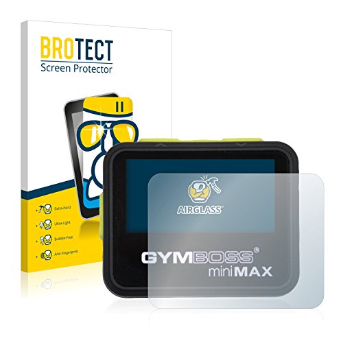 BROTECT Protector Pantalla Cristal Compatible con Gymboss Minimax Protector Pantalla Vidrio - Dureza Extrema, Anti-Huellas, AirGlass