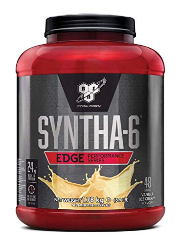 BSN Nutrition Syntha 6 Edge Whey Protein Isolate, Proteinas para Masa Muscular, Suplementos Deportivos en Polvo con Proteinas Whey, Helado de Vainilla, 48 Porciones, 1.78kg