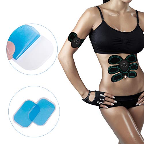 C100AE 60 PCS Gel Pad para EMS Electroestimulador Muscular Abdominales, EMS Gel Hojas para Masajeador Eléctrico Cinturó, ABS Estimulador Muscular Repuesto De Repuesto Accesorios