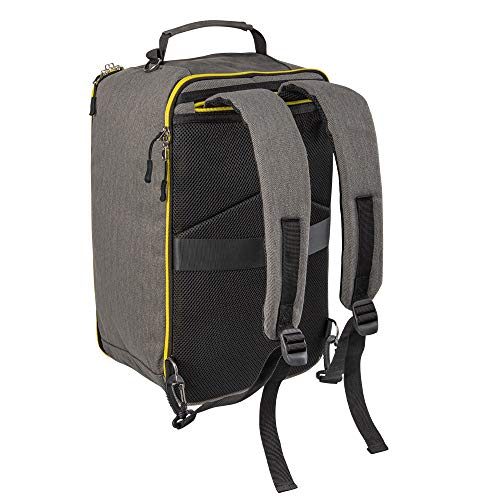 Cabin Max Manhattan Stowaway 40 x 20 x 25 cm – Maleta de Cabina para Ryanair 40x20x25 Maleta de Viaje Barata Nuevas Regulaciones sobre Equipaje Gratuito en Vuelos de Ryanair (Yellow Detail)