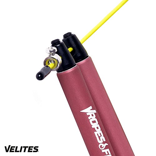 Cable de Repuesto para comba de Saltar de Crossfit, Fitness y Boxeo | PVC Amarillo y Acero de 2 mm | para Entrenamiento Regular | Mejora Tus Saltos Dobles | Compatible con Otras Marcas. by VELITES