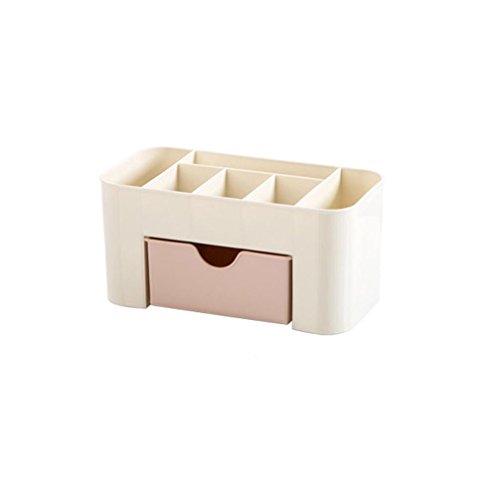 Caja Para Cosméticos Paellaesp Organizador Guardar Espacio De Escritorio Maquillaje Cajón De Almacenamiento De Tipo Caja (Rosa)