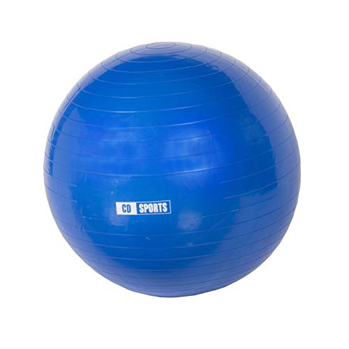 Calma Dragon Pelota de Pilates 55cm / 65cm / 75cm Diámetro, Balón para Embarazadas, Fitball, con Inflador Incluido, Bola Grande para Yoga, Gimnasia, Fitness (Azul, 75)