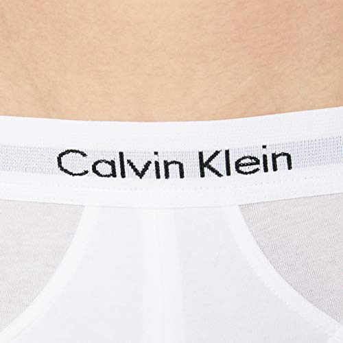 Calvin Klein 3P Hip Brief, Calzoncillos para Hombre (3 unidades), Blanco (White), Large