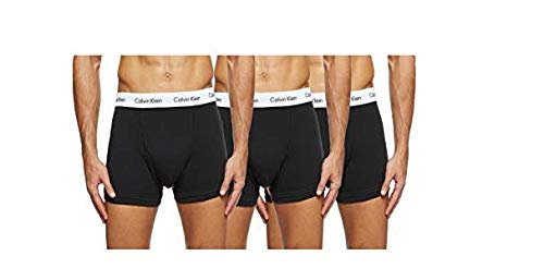 Calvin Klein Hombre - Pack de 3 bóxers de tiro medio - Cotton Stretch, Negro, M, (Pack de 3)