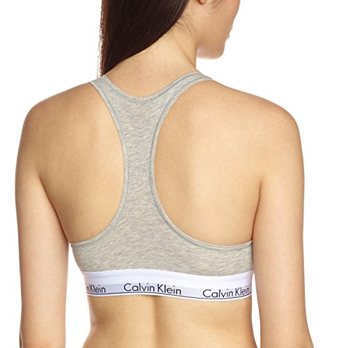 Calvin Klein Modern Cotton-Bralette Sujetador, Gris (Grey Heather 020), L para Mujer