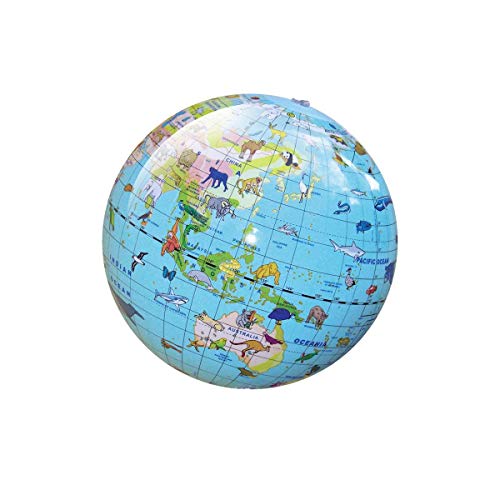 Caly- Globo Terráqueo Animales 30 CM, Multicolor (CAGL30AN)