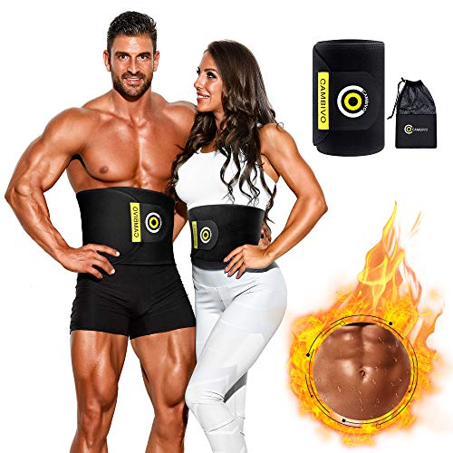 CAMBIVO Fajas Reductoras Mujer, Faja Reductora Abdomen Hombre Cinturón Ajustable Efectivo para Aumento de Sudor, Fitness, Sweat, Entrenamiento, Gimnasio, Ejercicio