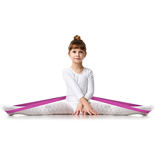 CampTeck Banda Elástica de Estiramiento para Ballet, Danza, Yoga, Aeróbica, Entrenamiento, Pilates, Flexibilidad, etc. - Viola 150cm (S)