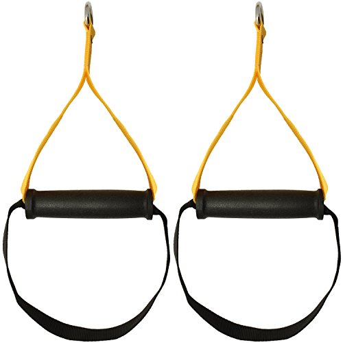 CampTeck U6836 Manijas para Bandas de Resistencia, Asas para Entrenador de Suspensión, Máquina de Cable, Home Gym, etc. - con Estuche Portátil