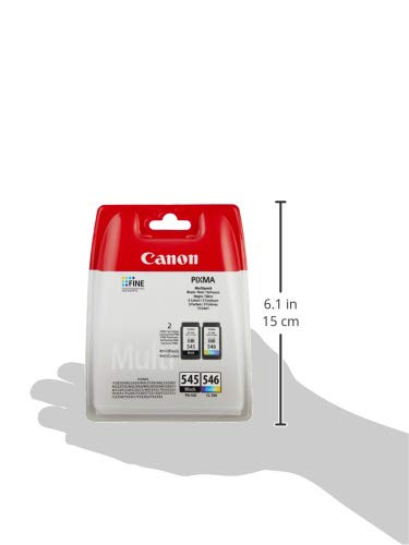 Canon PG-545+CL-546 Cartucho Multipack de tinta original Negro y Tricolor para impresora de inyeccion de tinta Pixma