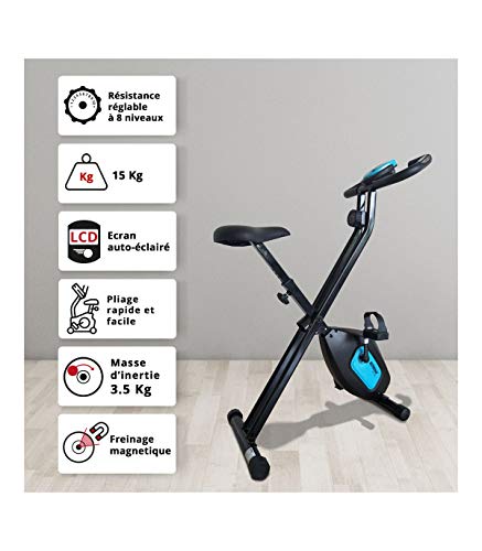 CARE FITNESS Bicicleta Plegable SV 316 Adultos Unisex, Azul, 107,5