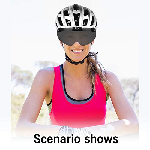 Casco bicicleta/Casco Bicic con luz,Certificado CE, casco bicicleta adulto con Visera Magnética Desmontable Gafas de Protección Super Light Casco Integral de Bicicleta Skateboarding Ski & Snowboard