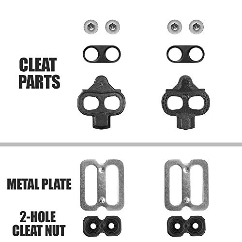 ccsfrgtrh Tacos de Bicicleta Spinning Indoor Cycling & Mountain Bike Cleat Set para Shimano SPD