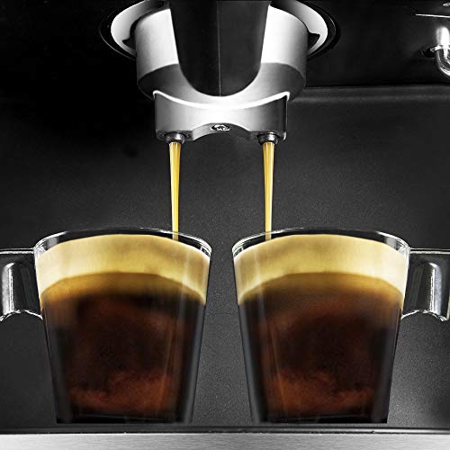 Cecotec Power Espresso 20 - Machine à Café, Acier Inoxydable, Reservoir 1,5 L, 850 W, Acier/Noir [Efficacité énergétique Clase A]