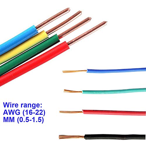 CESFONJER 50 Pcs 22-16 AWG del calor a tope conectores de cable eléctrico Kit, Seal Calor Shrink terminales eléctricos, Impermeable del Alambre con el Caso Práctico Terminales Aislados para.