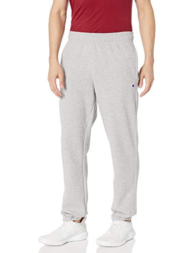 Champion Powerblend Relaxed Bottom Fleece Pant Pantalones, Gris Oxford, 27-32 para Hombre