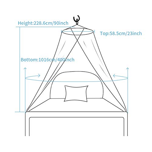 Ciaoed Mosquitera con estrellas luminosas Estrellas Cúpula con dosel de cama luminosa Cúpula antimosquitos La cubierta con dosel se adapta a la cama de bebés, niños, niñas o adultos