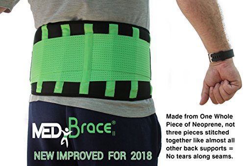 Cinturón Lumbar Médico Ortopédico para Prevenir Lesiones al hacer Deporte o Aliviar el Dolor y la Molestia de la Ciática, la Hernia de Disco, Mejora la Postura de la Espalda- Verde M 72-89cm