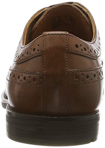 Clarks Ronnie Limit, Zapatos de Cordones Brogue, Braun British Tan Leather, 42 EU