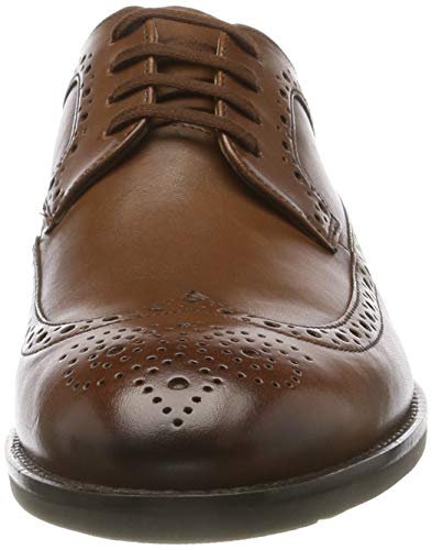 Clarks Ronnie Limit, Zapatos de Cordones Brogue, Braun British Tan Leather, 42 EU