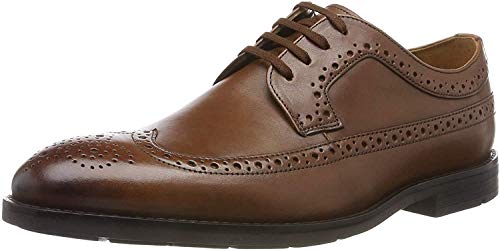 Clarks Ronnie Limit, Zapatos de Cordones Brogue, Braun British Tan Leather, 42 EU