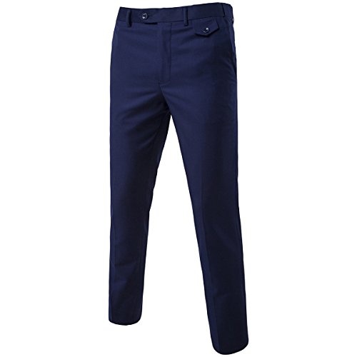 Cloudstyle Traje Suit Hombre 3 Piezas Chaqueta Chaleco pantalon Traje al Estilo Occidental, Azul, M