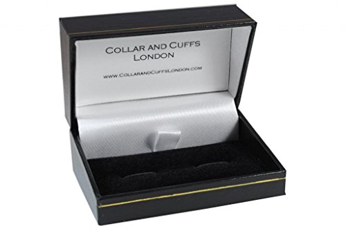 COLLAR AND CUFFS LONDON - Gemelos Caja DE Regalo - Mancuerna - Gimnasio - Latón - Color Plata - Fitness Entrenamiento con Pesas Carrocero