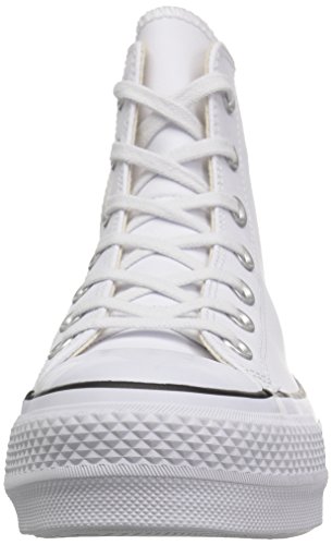 Converse Chuck Taylor CTAS Lift Clean Hi, Zapatillas Altas, Blanco (White/Black/White 102), 35 EU