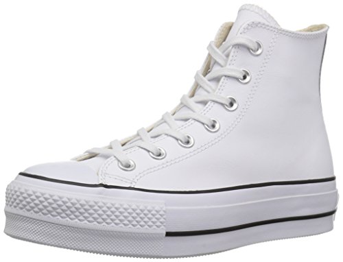 Converse Chuck Taylor CTAS Lift Clean Hi, Zapatillas Altas, Blanco (White/Black/White 102), 35 EU