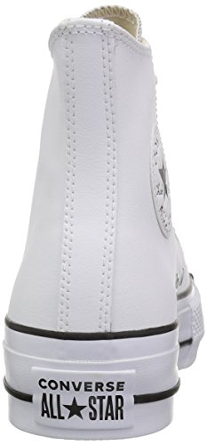 Converse Chuck Taylor CTAS Lift Clean Hi, Zapatillas Altas Mujer, Blanco (White/Black/White 102), 39.5 EU