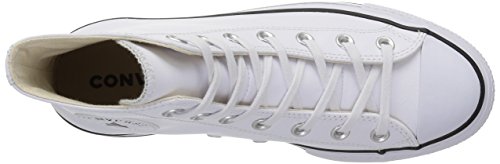 Converse Chuck Taylor CTAS Lift Clean Hi, Zapatillas Altas Mujer, Blanco (White/Black/White 102), 39.5 EU